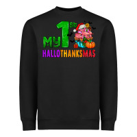 Black my first hallothanksmas Heavyweight Sweatshirt - AdoDesignShop