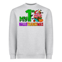 Heather Grey my first hallothanksmas Heavyweight Sweatshirt - AdoDesignShop
