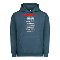 Pigment Midnight Navy shark fest Urban Hoodie - artisFamous