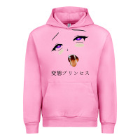 Fuchsia Pink ahegao face girl Urban Hoodie - artisFamous