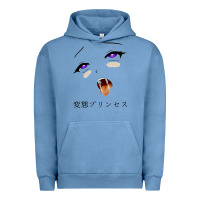 Pigment Pebble Blue ahegao face girl Urban Hoodie - artisFamous
