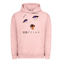 Pigment Salmon ahegao face girl Urban Hoodie - artisFamous