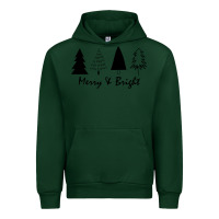 Forest Green merry and bright Urban Hoodie - artisFamous