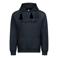 Navy merry and bright Urban Hoodie - artisFamous