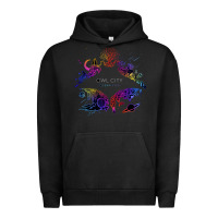 Pigment Black Best Owl City Urban Hoodie - artisFamous