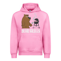 Fuchsia Pink Bear Grills Grylls Urban Hoodie - artisFamous