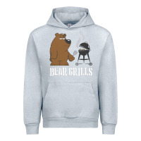 Heather Grey Bear Grills Grylls Urban Hoodie - artisFamous