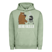 Pigment Oil Green Bear Grills Grylls Urban Hoodie - artisFamous