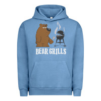 Pigment Pebble Blue Bear Grills Grylls Urban Hoodie - artisFamous