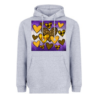 Heather Grey lakers hearts Heavyweight Hoodie - JahusDesignShop