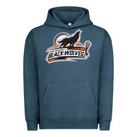 Pigment Midnight Navy new england black wolves Urban Hoodie - artisFamous