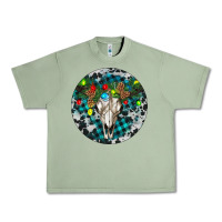 Oil Green Bull Skull Christmas Urban Heavy Tee - RanaPortraitStore