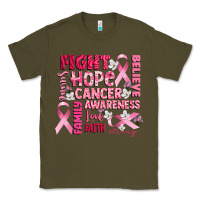 Army Green cancer awareness fight believe hope survive Classic Tee - CowGirlArtShop