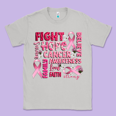 Cancer Awareness Fight Believe Hope Survive Classic Tee Designed By Cowgirlartshop