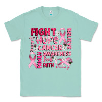 Seafoam cancer awareness fight believe hope survive Classic Tee - CowGirlArtShop