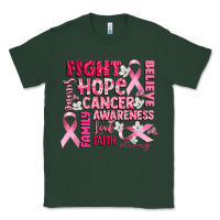 Sports Green cancer awareness fight believe hope survive Classic Tee - CowGirlArtShop