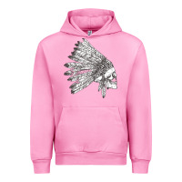 Fuchsia Pink american indian Urban Hoodie - artisFamous