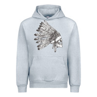 Heather Grey american indian Urban Hoodie - artisFamous