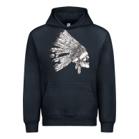 Navy american indian Urban Hoodie - artisFamous