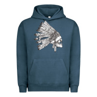 Pigment Midnight Navy american indian Urban Hoodie - artisFamous