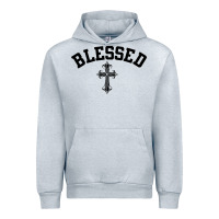 Heather Grey blessed christian christianity Urban Hoodie - artisFamous