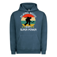 Pigment Midnight Navy bocce super power boules sports Urban Hoodie - artisFamous