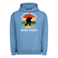 Pigment Pebble Blue bocce super power boules sports Urban Hoodie - artisFamous