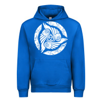 Cobalt celtic trinity knot crow spiritual mandala Urban Hoodie - artisFamous