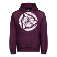 Mauve Wine celtic trinity knot crow spiritual mandala Urban Hoodie - artisFamous