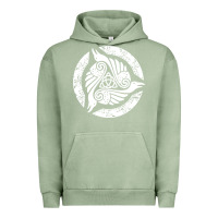 Pigment Oil Green celtic trinity knot crow spiritual mandala Urban Hoodie - artisFamous