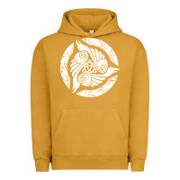 Pigment Peanut Butter celtic trinity knot crow spiritual mandala Urban Hoodie - artisFamous