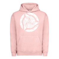 Pigment Salmon celtic trinity knot crow spiritual mandala Urban Hoodie - artisFamous