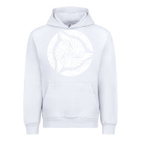 White celtic trinity knot crow spiritual mandala Urban Hoodie - artisFamous