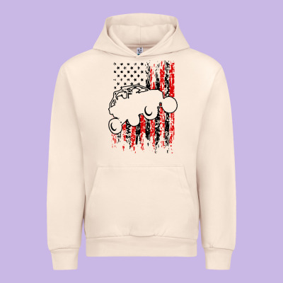 Usa Utv Rzr Racing Urban Hoodie Designed By Artisfamous