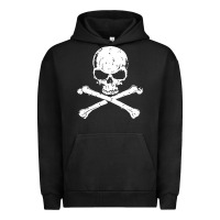 Pigment Black pirates adults pirates skull crossbones beard Urban Hoodie - artisFamous