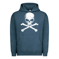 Pigment Midnight Navy pirates adults pirates skull crossbones beard Urban Hoodie - artisFamous