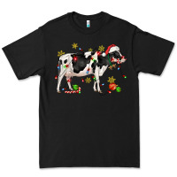 Black christmas holstein cow Premium Tee - CowGirlArtShop