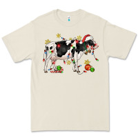 Christmas Holstein Cow Premium Tee | Teevron