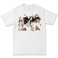 White christmas holstein cow Premium Tee - CowGirlArtShop