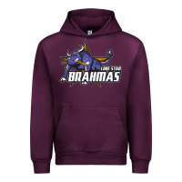 Mauve Wine lone star brahmas Urban Hoodie - artisFamous