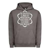 Pigment Tornado funny science geek universe is made of morons white Urban Hoodie - artisFamous