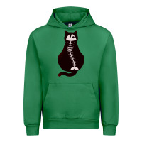 Emerald Cat with Fish Bone Urban Hoodie - artisFamous