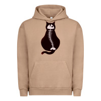 Pigment Burro Cat with Fish Bone Urban Hoodie - artisFamous