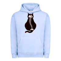 Pigment Grape Ice Cat with Fish Bone Urban Hoodie - artisFamous