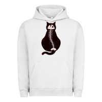 Pigment Lunar Rock Cat with Fish Bone Urban Hoodie - artisFamous