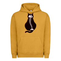 Pigment Peanut Butter Cat with Fish Bone Urban Hoodie - artisFamous