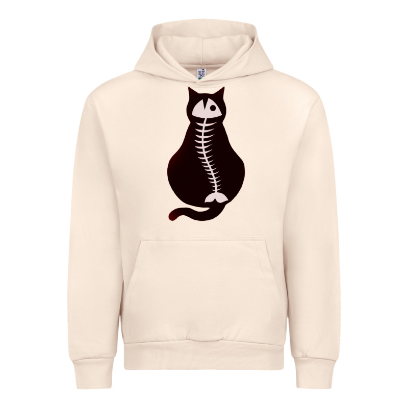 Cat With Fish Bone Urban Hoodie by artisFamous | Teevron