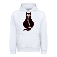 White Cat with Fish Bone Urban Hoodie - artisFamous