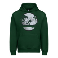 Forest Green alien mata Urban Hoodie - artisFamous
