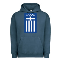 Pigment Midnight Navy greece national football Urban Hoodie - artisFamous
